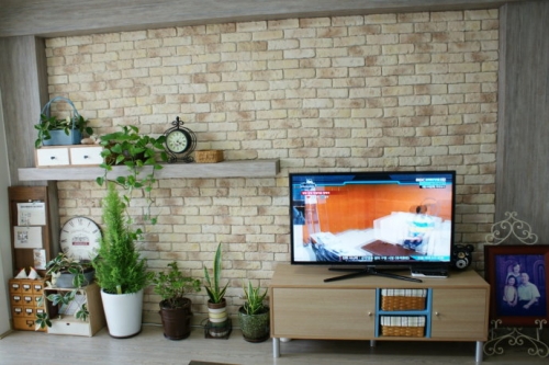 家装电视墙花式贴砖